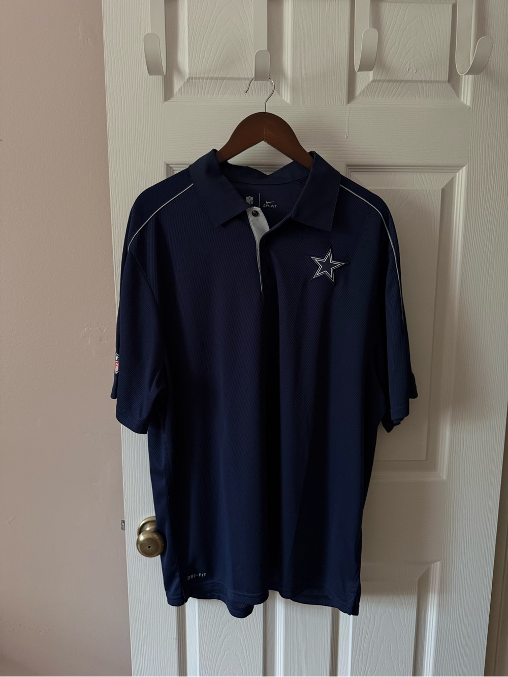 Nike Dallas Cowboys NFL Blue Men’s Polo Shirt XL Short Sleeve